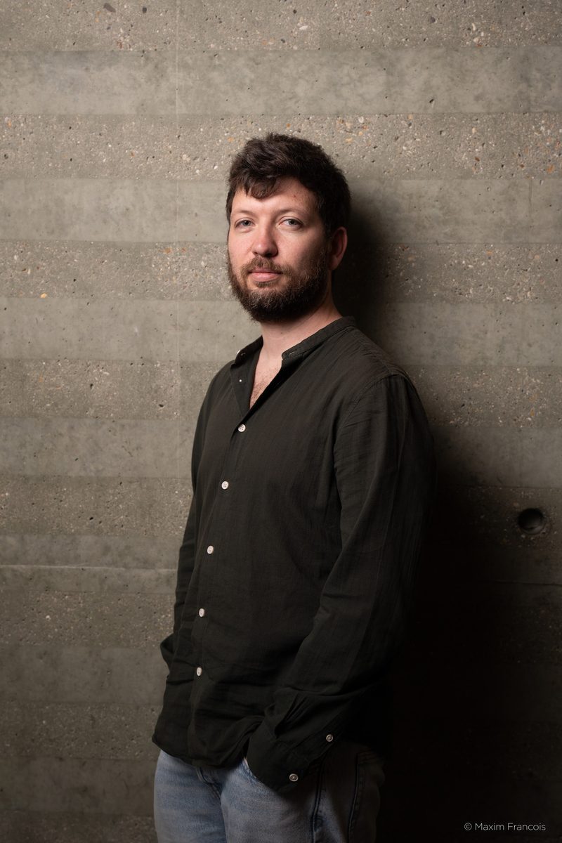 Gabriele di Franco against a concrete wall, portrait