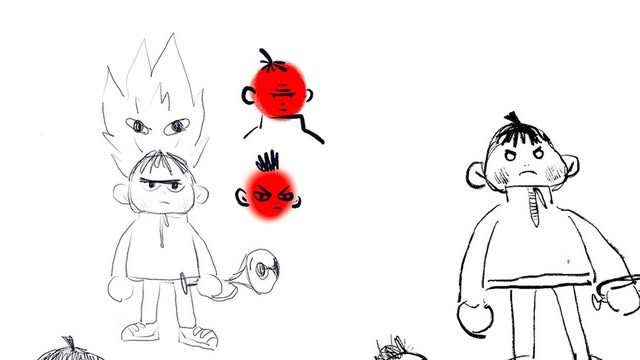Character sketches for Fâché by Tomoko Yoshida