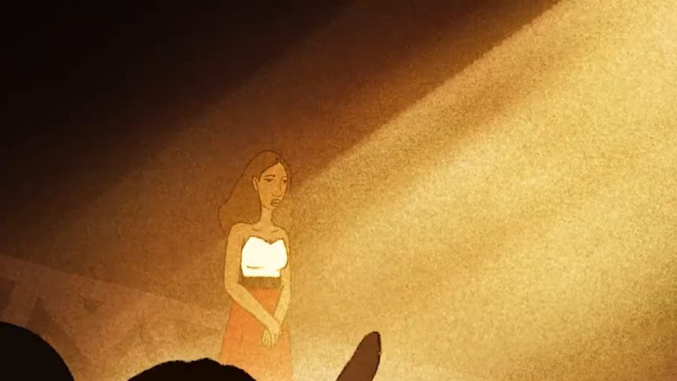 A singer on stage in warm light, from Young Melody by Ebenezer Gbedemah